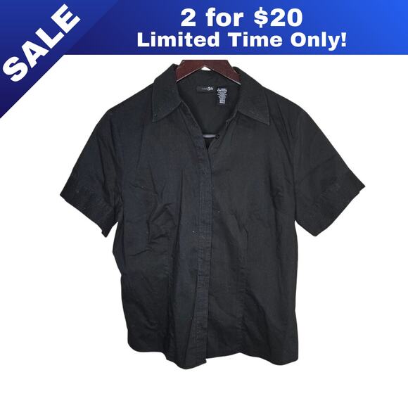 [Sale: 2 for $20!] East 5th Black Button-Down Shirt XL [0287] - Picture 1 of 7